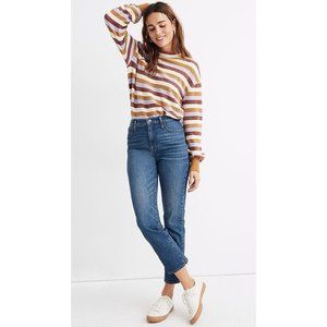 Madewell Classic Straight Jeans (Size 28) In Coldbrook Wash Ultra High Rise Crop